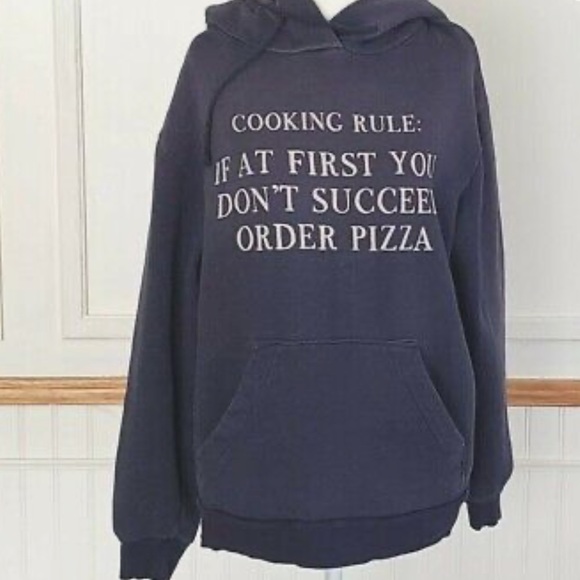 Wildfox Navy Blue “ Cookings Rules” Soft Relaxed Hoodie - Picture 5 of 6